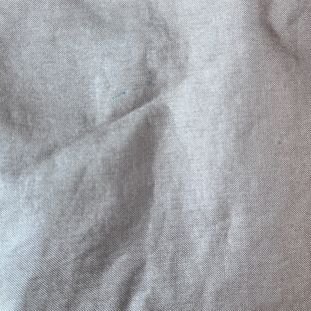 Vintage Minimalist Nylon Double Breasted Tan Trench Raincoat Size 6 - Picture 11 of 14